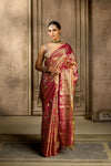 Magenta Kanjivarun Tissue Silk Saree