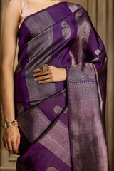 Purple Silk Handloom
