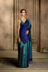 Blue Raw Silk Saree