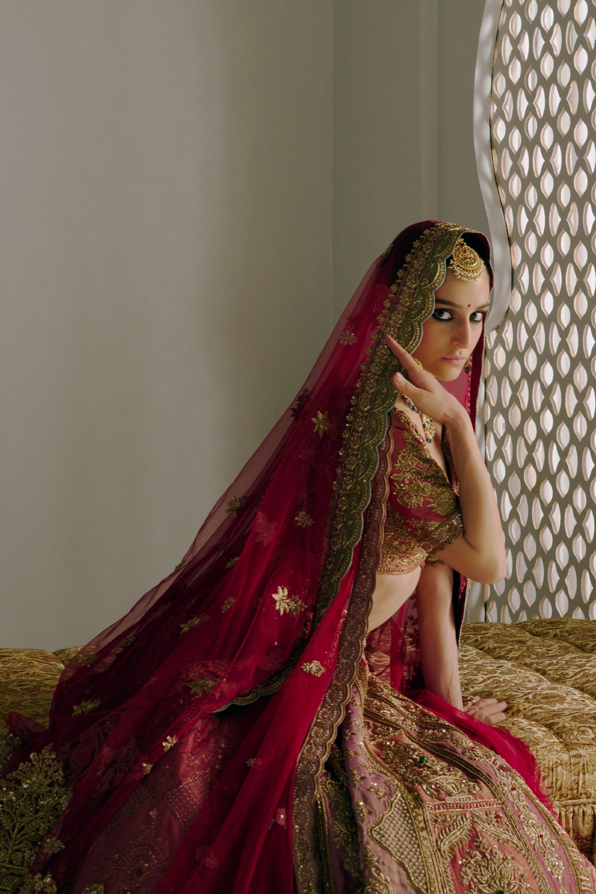 Rose and Fuchsia Bridal Lehenga