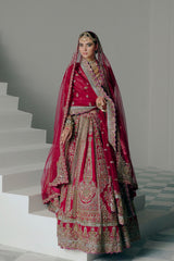 Ruby Crimson Bridal Lehenga