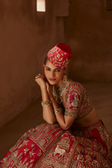 Zardozi Resham Lehenga - SHB630