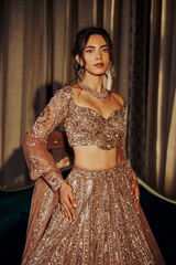 Wrapped in Gold Lehenga - 251037